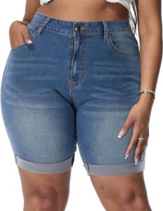 denim shorts from amazon that are stretchy perfect if you have fat thighs